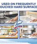 Disinfecting Wipes For Dorm Room Essentials Multi Surface Antibacterial Cleaning Wipes That Kill Ninety Nine Point Nine Percent Of Viruses And Bacteria COVID 19 Safe Crisp Linen Scent Eighty Count Quick Cleanup showing use on kitchen counters and electronics