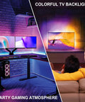 Dual monitor gaming setup and TV backlighting showcasing RGB Wall Washer Lights 42W RGBCW Smart App Controlled Waterproof LED Light Bar.