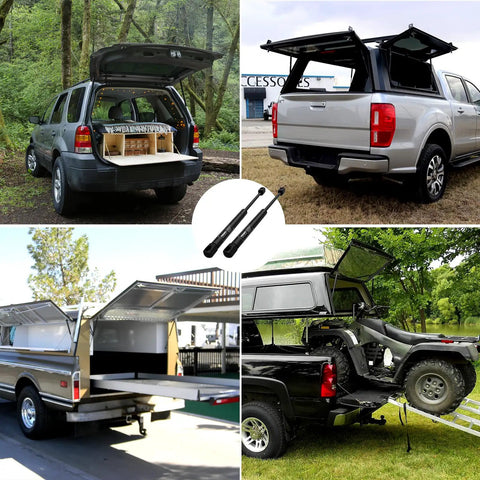 16 Inch 38 Lb Gas Struts Direct Replacement for Truck Cap Camper Shell Leer Topper and Truck Canopy Rear Window Compatible with ARE Leer Snugtop Interchangeable Parts