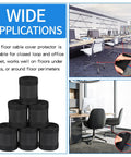 Wide applications of Carpet Cord Cover And Cable Protector Floor Strip For Commercial Office Carpets 59.06 Ft Black Easy Hook And Loop Cable Management.