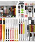 Real Deal Carpenter Marking Kit Featuring Heavy Duty Pencils With Colorful Refills Plus Mechanical Pencils Bold Markers.