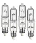 JDE11 120V 100W Halogen Mini Candelabra Bulbs T4 E11 2700K Warm White Dimmable For Ceiling Fans Chandeliers And Table Lamps 4 Pack