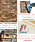 Peel and Stick 3D Faux Brick Wall Panels, Self Adhesive Foam Wallpaper, Antique Look, 7mm Thick, 10 Pack Covering 57 Sq Ft, Easy Cut