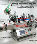 Heavy Duty Automatic Desktop Labeling Machine With Slick Touchscreen Interface For Straight Up Flat Or Spot On Fixed Point Sticker Mounting On Glass Bottles And Tin Cans 110V