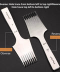 Leather Pricking Iron Chisel French Style All-Polished Die Steel Punch Tool Reversible 3.85 Mm 8 Teeth Durable DC53 Steel
