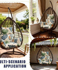 Patio Hanging Egg Chair Cushion Replacement Thick Seat Pad For Outdoor Hammock Swing Chair Black Ultra Plush Comfort