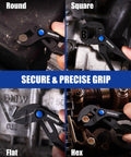 Tiny But Mighty 4 Inch Water Pump Pliers With 15 Position Push Lock V Jaw Groove Joint Pliers gripping various shapes