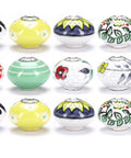 Fresh Ceramic Kitchen Cabinet Knobs And Dope Drawer Pulls For A Total Home Vibe Upgrade Pack Of Twelve multi-colored handles with mounting screws.