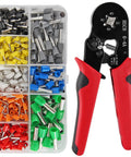 Grab This Sweet 400-Piece Ferrule Crimping Tool Kit With Ratchet Pliers For Professional Auto Electrical Wiring Jobs Using AWG23-7 Self Adjustable Dies And Connectors For Serious Home Garage Work, ferrules and crimper