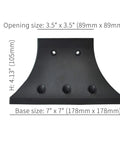 Nominal 4x4 Post Base Cover With Skirt Flange And Stainless Steel Screws For Deck Porch Railing Support Black 3.5x3.5