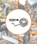 Oil Pump Worm Gear Replacement For Stihl Chainsaws Direct Fit MS250 MS230 MS210 shown in use and as a standalone part