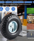 10 inch pneumatic tire of Heavy Duty Aluminum Hand Truck Dolly Cart With Ten Inch Pneumatic Tires Extendable Frame Delivers 600 Pound Capacity