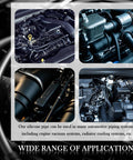 Silicone Vacuum Hose 9.84 Ft Long With 0.40 Inch Outer Diameter And Five Thirty Second Inch Inner Flexible Automotive Vacuum Lines installed in engine bay.