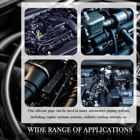 Silicone Vacuum Hose 9.84 Ft Long With 0.40 Inch Outer Diameter And Five Thirty Second Inch Inner Flexible Automotive Vacuum Lines installed in engine bay.