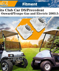 Front Wheel Hub Assembly Replacement Kit 2 Pack for Club Car DS Precedent Onward Tempo Gas and Electric 2003.5 Up shown with golf carts