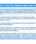 Instructions for using Water Line Defrost Tool For Refrigerator Ice Maker, Quick Defrost Dispenser Line Kit, 60 Inch Hose