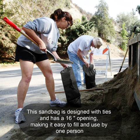 Badass Heavy Duty Sand Bags With UV Protection Built Tough For Hurricane Flooding 16 By 25 Inch Woven Polypropylene Sack Bundle Of One Hundred Black Pieces Designed To Handle Your Yard Job No Stress Guaranteed