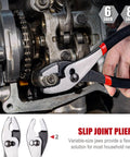 Slip joint pliers from 7 Piece Pliers Set With Slip Joint Long Nose Diagonal Groove Joint Linesman Mini Long Nose Pliers