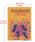 52 Weird Science Facts Posters Pack For Classrooms And STEM Education poster featuring ants and vibration fact, 8.3x11.7 inches