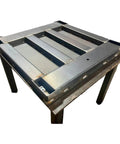 Heavy Hitter Industrial Floor Scale With Dead On Digital Indicator and Rugged 84 Inch Platform top view of steel construction.
