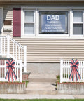 Two Pack Large Patriotic Wreath Bows 20x12 Inches Red White And Blue Star And Stripe Pattern Reusable Outdoor Indoor Front Door Decoration For Memorial Day Labor Day Fourth Of July Home Decor on a front porch fence