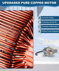 50 CFM Low Noise Bathroom Exhaust Fan With 1.0 Sones 7 Inch Ceiling Vent showing copper motor and fan blade