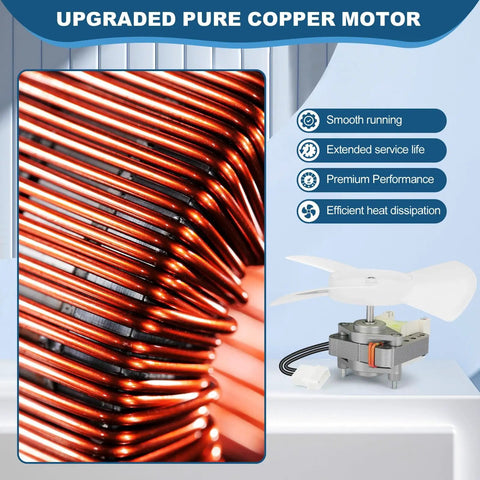 50 CFM Low Noise Bathroom Exhaust Fan With 1.0 Sones 7 Inch Ceiling Vent showing copper motor and fan blade