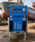 Industrial Polyurethane Spray Foam Machine For Tank Protection And Warehouse Floor Coating Featuring High Stability System portable unit at shipyard.