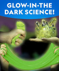 Glow In The Dark Science Lab Kit For Kids With Crystal Growing Slime Making Glowing Putty And More Experiments Amazon Exclusive Slime Kit For Boys And Girls, green slime and crystal image