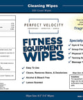 Label of Pro Grade Gym Equipment Wipes Refill Pack Four Rolls Of Eight Hundred Pre Moistened Cleaning Wet Wipes showcasing features and uses