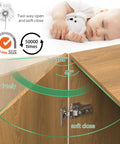 Full Overlay Soft Close Cabinet Hinges With Hydraulic Damper Three Quarter Inch Face Frame Concealed 3D Adjustable for Quiet Close