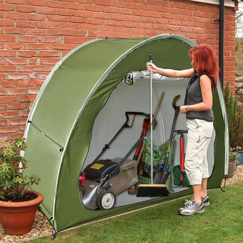 Outdoor Bike Shelter For Two Bikes Made With 210D Oxford Fabric PU4000 Waterproof Coating And Reinforced With Fiberglass Rods