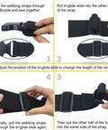 Step-by-step guide of Two Pack One Point Five Inch Flat Side Release Buckles And Tri Glide Slides For Webbing Straps Luggage Pet Collars