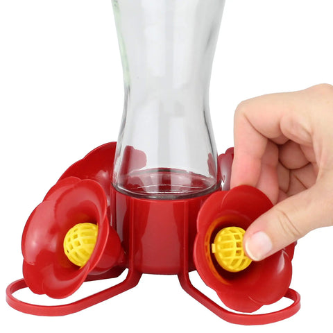 Replacement Bee Guards For Hummingbird Feeders 205Y Yellow 4 Pack, Keeps Bees Out Of Nectar With Raised Barrier, Snap Open For Easy Cleaning, Compatible With Models 203CPBN, 203CPBR, 204CP-4, 403CP
