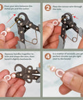 One Step Jewelry Looping Pliers for Perfect 1.5 mm Loops in action with 24 to 18 gauge craft wire, showcasing patent pending original design.