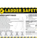 OSHA Ladder Safety Poster With 3 Points Of Contact And 4 To 1 Ladder Angle Guide For Workplace Inspection Safe Climb Rules And Comprehensive Safety Training Sign, waterproof and tear-resistant, 18x24 inches.