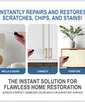 Matte White Touch Up Paint Pen Kit Dead On Wall And Cabinet Repair 3 Pack used on cabinets for blemish fix.