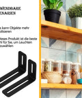 6 Pcs Adjustable Slotted L Brackets Black Right Angle Corner Braces With Two Slot Holes For Wood Furniture And PC Case displayed