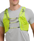 Front view of 12L Hydration Vest For Runners And Hikers With Quick Fit Adjustments And Breathable Mesh in Lime Reflective Silver XL Size.
