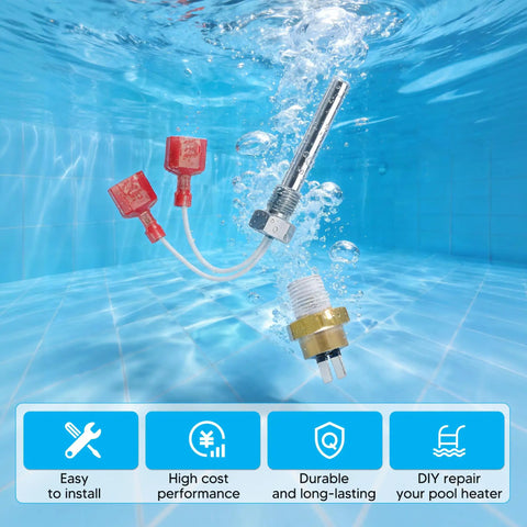 Stack Flue Sensor And High Limit Switch Replacement Kit For Pentair Sta-Rite MasterTemp Max E Therm Pool And Spa Heater