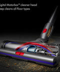 V15 Detect Pro Cordless Vacuum Cleaner With Smart Debris Sensing And Power Trigger showing close-up of digital motorbar cleaner head