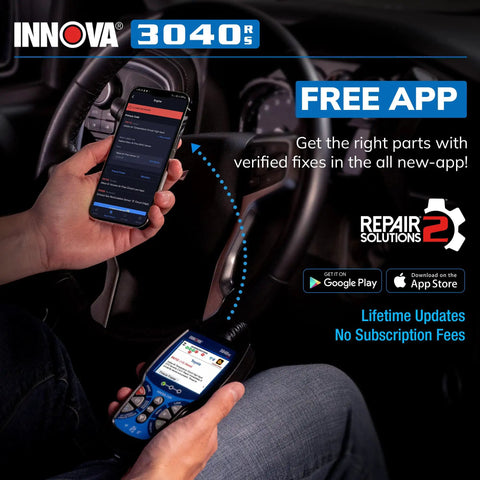 Hands using OBD2 Scanner With Live Data Streaming For DIYers, Battery And Alternator Tester, Reset Engine Light Brake Oil Light