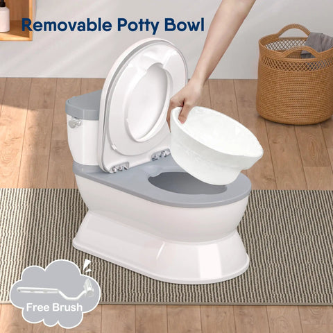 Tough As Nails Toddler Potty Training Toilet With Realistic Flush Sounds Wide Stable Seat Removable Cup For No Drama Bathroom Breaks Parents Swear By The Quick Rinse Easy Setup
