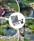 Sun Powered Pond Pump Kit With 1.5W Silent Motor, 200L High Flow Rate, Outdoor Fountain System for garden ponds and bird baths