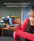 Child engaging with Deep Sea Research Submarine Building Kit For Kids 9 And Up With Movable Propellers And Realistic Submarine Details