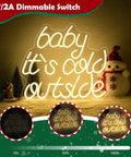 Baby it's cold outside neon sign with snowman decor, 5V USB powered for festive home atmosphere in living or game rooms
