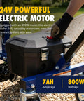Heavy Duty Goodyear Electric Trailer Dolly 3600 Lbs Capacity With Powerful 24 Volt 800W Motorized Design showing 800W electric motor and control.