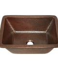 12 Inch Hand Hammered Solid Copper Bathroom Sink Undermount Or Drop In Aged Copper Finish 18 Gauge Build Dual Flex Rim