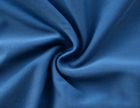 Close-up of blue polyamide fabric texture for Push Up Tankini Top For Women Ruched Tummy Control Swim Top In Blue Size US 12 Flattering Retro Vibe Style That Pairs With Any Bottom And Elevates Your Beach Day Look With Padded Cups And Lift.