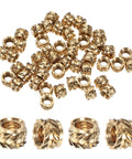 Brass Heat Set Threaded Inserts M4 X 4mm Length 6mm OD Knurled Female Metric Nuts For 3D Printing Plastic Parts Electronics DIY Projects PCBs 50 Pack